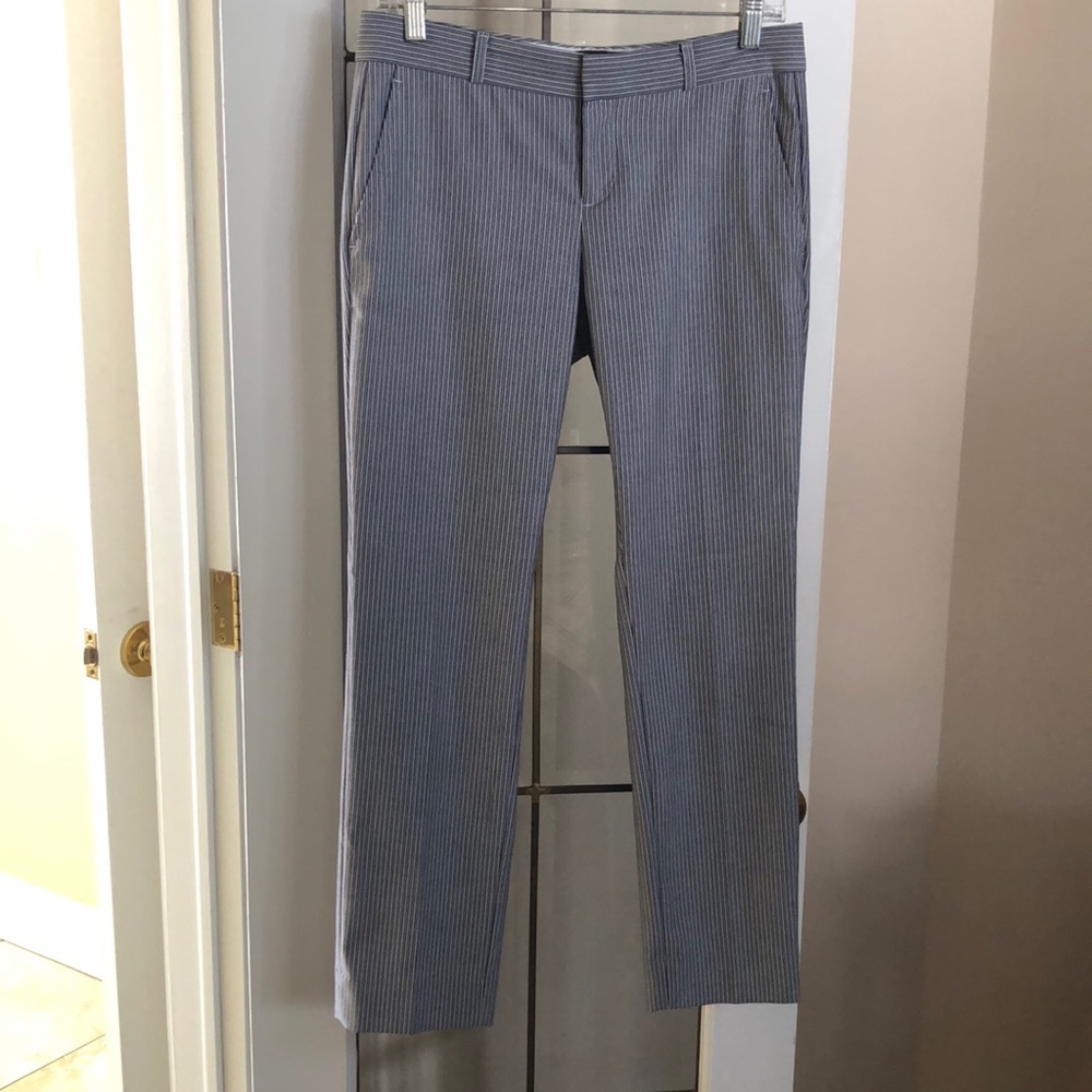 Banana Republic Striped Blue and White Pants